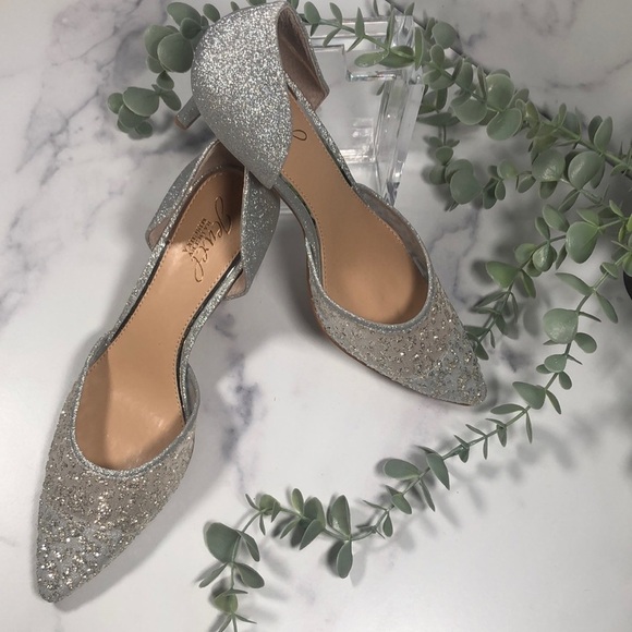 JEWEL BADGLEY MISCHKA--Avalon Glitter d'Orsay Pumps, Size 7.5M - Picture 1 of 10